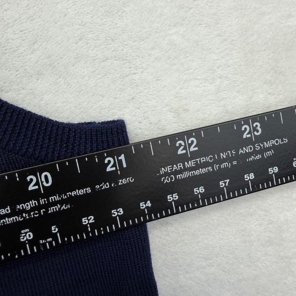 Ralph Lauren RLX Navy Blue 100% Merino Wool V-Neck Sleeveless Sweater Vest Men L - Picture 4 of 11